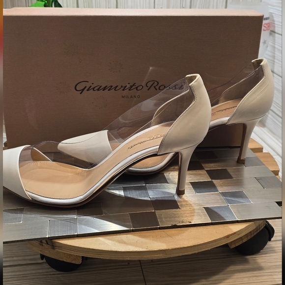 GIANVITO ROSSI PVC/LEATHER PUMPS - Picture 13 of 14